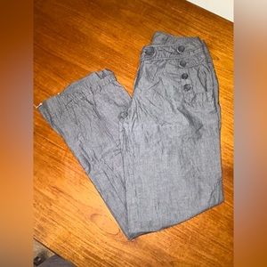 H&M | Dress Pant straight leg pine stripe gray | size 6